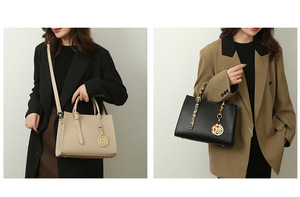 NOUVEAU Ensemble de trois pièces en cuir PU de haute qualité, style bohème vintage, sac fourre-tout, portefeuille et sac à main grande capacité - Product Image 6