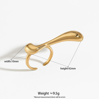 CLIORO Wasserfester Anlaufgeschützter Vergoldeter/Versilberter Edelstahlring in Schmetterlingsform mit Personalisierter Gravur Unisex-Design
