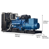Générateur diesel à bon prix 1250 kVA 1000 kW triphasé 400 V 50 Hz pour chantiers de construction, usines, aéroports, hôpitaux, certifié ISO CE