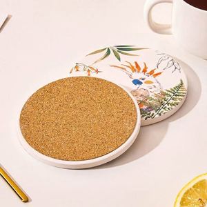 Sous-verre en céramique promotionnel personnalisable, sous-verre rond pour boissons - Product Image 4