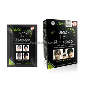 DEXE, venta al por mayor, extracto de hierbas naturales, champú de tinte de Color de cabello negro mágico <span class=keywords><strong>sin</strong></span> amoníaco y cubierta de Ppd, cabello gris y blanco para hombres y mujeres - Product Image 1