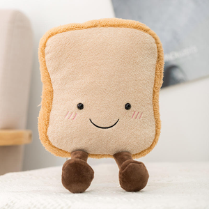 Peluche personnalisée en forme de pain avec image peinte par IA, vente en gros, matériaux certifiés OEKO-<span class=keywords><strong>TEX</strong></span>, EN71, CPC, CE, compatible FBA - Product Image 1