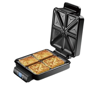 <span class=keywords><strong>Gaufrier</strong></span> électrique Aifa <span class=keywords><strong>XXL</strong></span> carré extra large 4 tranches, contrôle numérique, pour gaufres belges, muffins et biscuits, avec écran LED - Product Image 1