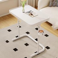 Vente en gros en usine Plateau TV de style design moderne avec hauteur réglable et angle de bureau et porte-gobelet pour le salon