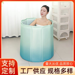 Bañera plegable para adultos y niños, tamaño grande, redonda, gruesa, para uso doméstico, de PVC ecológico, 70cm80cm - Product Image 5