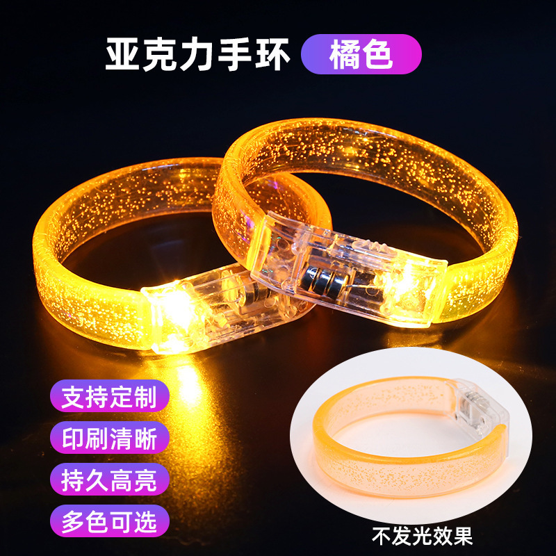 Grand bracelet large orange pur