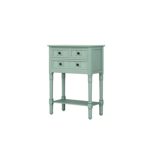 Mesa consola estrecha con tres cajones y estante inferior, mesa delgada para sofá para sala de estar, fácil montaje - Product Image 1