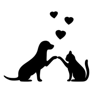 Adhesivo Decorativo de Pared con Espejo Acrílico, Diseño de Gato y Perro de Dibujos Animados, con Respaldo Adhesivo, Decoración de Pared - Product Image 2