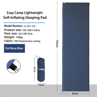 Tapis de couchage de camping auto-gonflant en mousse pour l'extérieur Tapis de matelas de camping durable Tapis de camping léger confortable