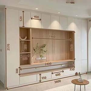 Minimalist Style <b>Wall</b> <b>Tv</b> Cabinet Custom Wooden <b>TV</b> <b>Stand</b> Set Modern <b>Tv</b> <b>Stand</b> Furniture for Living Room - Product Image 2