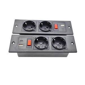 Norme européenne prise de bureau intégrée <span class=keywords><strong>accessoires</strong></span> de meubles bureau chevet bibliothèque USB type-c 5 ports multiprise câble 1.5m - Product Image 1