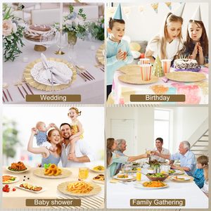 Thiết kế thanh lịch sang trọng trang trí nội thất Vàng tấm 13 inch sạc tấm cho tiệc cưới - Product Image 5