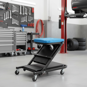 Siège <span class=keywords><strong>d</strong></span>'<span class=keywords><strong>atelier</strong></span> pliant multifonctionnel, chariot à outils mobile, <span class=keywords><strong>tabouret</strong></span> en cuir robuste et imperméable pour mécaniciens, <span class=keywords><strong>atelier</strong></span>, couleur OEM/ODM - Product Image 5