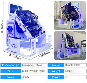 2 CHỖ NGỒI roller coaster 360 VR <span class=keywords><strong>3D</strong></span> roller coaster Simulator juego de realidad ảo VR trò chơi máy Thiết bị giải trí - Product Image 3