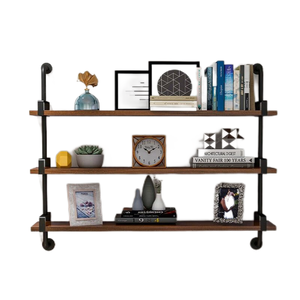 رف كتب جديد من خشب الساج مثبت على الحائط على شكل شجرة - Product Image 4