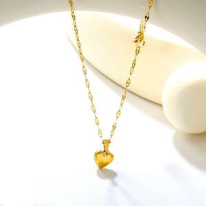 Nuevo Collar de Corazón Minimalista y Moderno, Chapado en Oro de 18K PVD, Collar con Colgante de Acero Inoxidable para Mujer, Regalo - Product Image 6