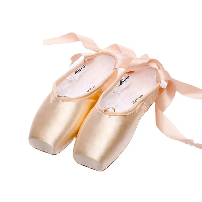 Profession eller Balletts chuh Hard Bottom Satin Straps Üben Sie Pointe Schuhe für Frauen Tanz schuhe