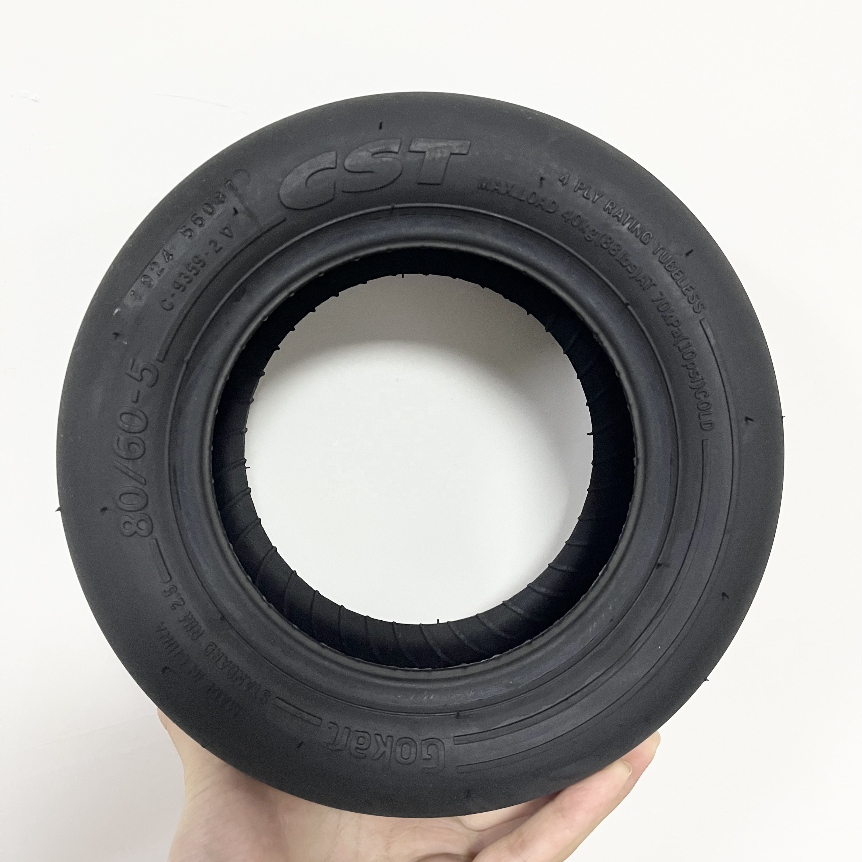 Ruota Anteriore Completa Con Pneumatico CST 80/60-5 Tubeless Per Ninebot Gokart Kit E Pro, Ricambio Originale!