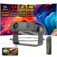 Veacine B12 Mini projecteur portable à usage domestique haute luminosité 230 Lumens Android Smart Projector 1080P LCD Outdoor