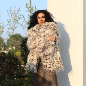 Vêtements d'hiver, manteau épais pour femmes, manteau en fausse fourrure avec fermeture éclair, veste courte en fourrure pour femme - Product Image 3