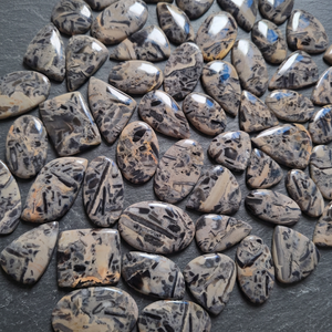 Natural Hornblende Loose Gemstone Cabochons Wholesale Polished Hornblende Stone Matrix Gems for Jewelry Making Wire Wrapping - Product Image 4