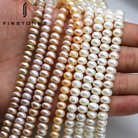 8mm-9mm Blanc Rose Violet Perle Couleur Abacus Forme Gros Perles D'eau Douce
