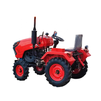 Traktor Mini Pertanian 4 Roda Bertenaga Diesel 18hp 12-20hp Pendingin Air, Merah, Model Dorong dengan Sertifikasi CE