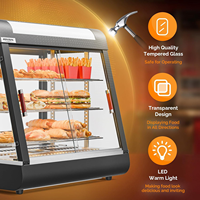 Vitrine Chauffante Commerciale Électrique de Comptoir pour Aliments Chauds, Pâtisseries et Snacks – Idéale pour Restaurants et Boulangeries