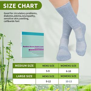 Sợi tre kháng khuẩn tiểu đường Vớ unisex Crew mềm vớ tre sinh thái tiểu đường vớ - Product Image 4