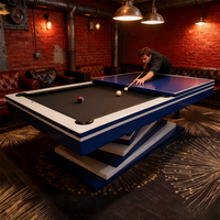 Table de billard de luxe pliable en bois massif de 9 pieds, personnalisable, de qualité tournoi, multifonctionnelle, prix d'usine