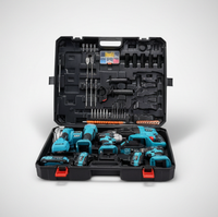 Kit combiné d'outils électriques sans fil 18V Double Switch Crown, perceuse sans fil, kit de 6 pièces avec accessoires, tournevis sans fil 20V