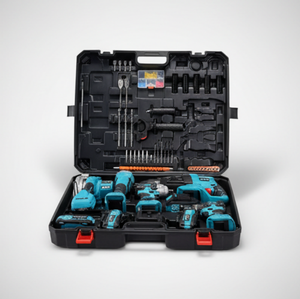 Kit combinado de herramientas eléctricas inalámbricas de 18V con doble interruptor, taladro inalámbrico de 6 piezas con <span class=keywords><strong>accesorios</strong></span>, <span class=keywords><strong>destornillador</strong></span> inalámbrico de 20 voltios - Product Image 3