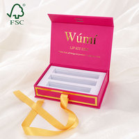 Boîte cadeau magnétique à rabat en papier rigide avec revêtement UV personnalisé pour bijoux, produits de soin de la peau, ensemble d'emballage, boîte à thé avec inserts en EVA