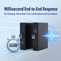 Extenseur HDMI Fibre Optique 4K 60Hz 10KM Transmission Sans Perte Faible Latence Smart EDID pour Home Cinéma Surveillance Conférence LED