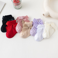 Chaussettes en maille respirantes pour filles, nouvelle collection printemps-été, jolies chaussettes rouges de petite princesse, chaussettes hautes, techniques de tricot