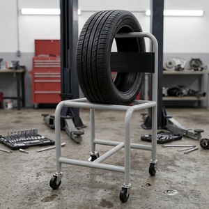 Support de pneus mobile DRSD LT-1A avec roues, chariot de rangement pour 1 pneu pour atelier - Product Image 5