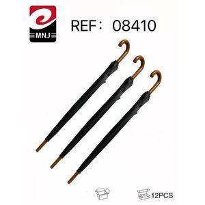 MNJ Umbrella Black With Wooden Handle 12Pcs Pack For Rain Protection - Product Image 3
