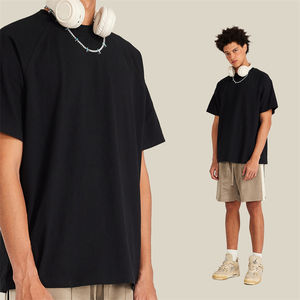 Camiseta vintage de manga raglán personalizada de algodón pesado de 270gsm, acabado de lavado ácido, ropa de calle para hombres con hombros caídos - Product Image 2