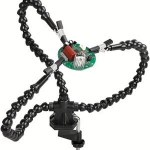 Manos de ayuda para soldar, soporte de placa de circuito PCB de tercera mano, brazos flexibles con base de abrazadera de escritorio para Modo de reparación de placas electrónicas - Product Image 2