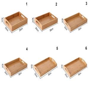 Ensemble de plateaux de service en bambou en gros avec poignée, plateau à fruits en bois de bambou pour la cuisine et le restaurant - Product Image 6