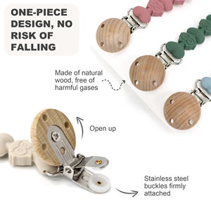 Catenella per ciuccio a forma di gufo con silicone alimentare e sterilizzazione a caldo - Product Image 5