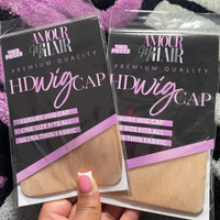 Emballage de logo personnalisé d'usine à bas prix Bonnets de perruque HD Lace Bonnet tressé invisible en nylon ultra transparent