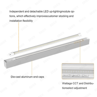 Lampe linéaire carrée LED moderne en aluminium pour table de billard, idéale pour les supermarchés, bureaux et ateliers intérieurs