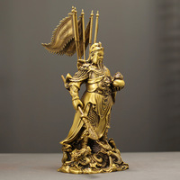 Figurine sculptée en laiton Guan Gongguan Erye, Feng Shui traditionnel personnalisé, ornement pour la maison, le salon, le bureau, objet de collection