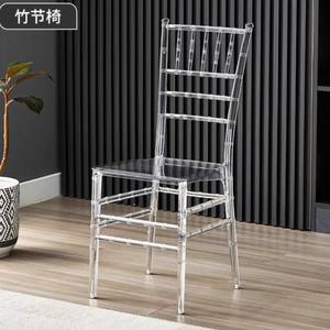 Chaise de restaurant moderne en acrylique transparent, style ferme, pour extérieur, bar, hôtel, auditorium, durable - Product Image 3