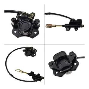 GOOFIT Rear Brake Master Cylinder Caliper Assembly With Rear Disc Brake Pad Fit For 50cc 70cc 90cc 110cc 125cc Chinese ATV
