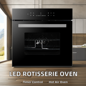 Four à rôtissoire à gaz encastrable en acier inoxydable avec affichage LED, simple ou double vitrage, pour la cuisson domestique et l'hôtellerie - Product Image 2