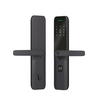 Serrure de porte intelligente à poignée mécanique personnalisable à haute sécurité avec empreinte digitale, mot de passe numérique