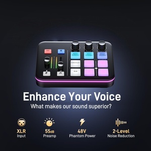 Interfaz de Audio Profesional Mejorada, 2 Entradas XLR, Alimentación Phantom de 48V, Transmisión en Vivo, Podcasting - Product Image 2