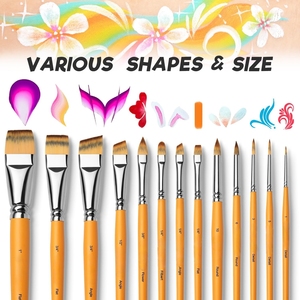 13 Uds pinceles <span class=keywords><strong>para</strong></span> pintura facial juego sintético profesional <span class=keywords><strong>para</strong></span> arte corporal Halloween Cosplay teatro maquillaje - Product Image 2